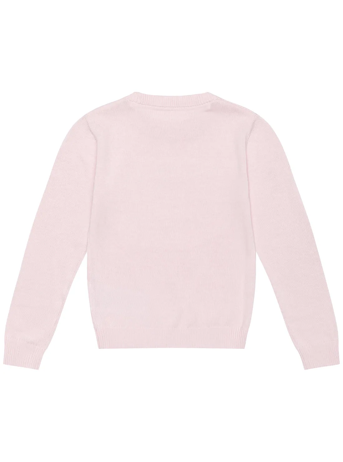 Ballet Pink Long Sleeve Logo Knit Top (2-7)