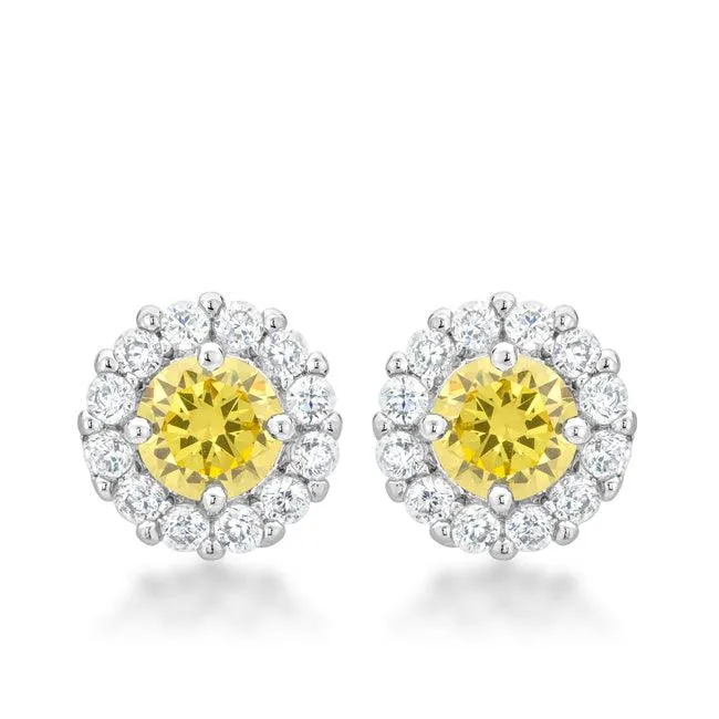 Bella Bridal Earrings in Yellow