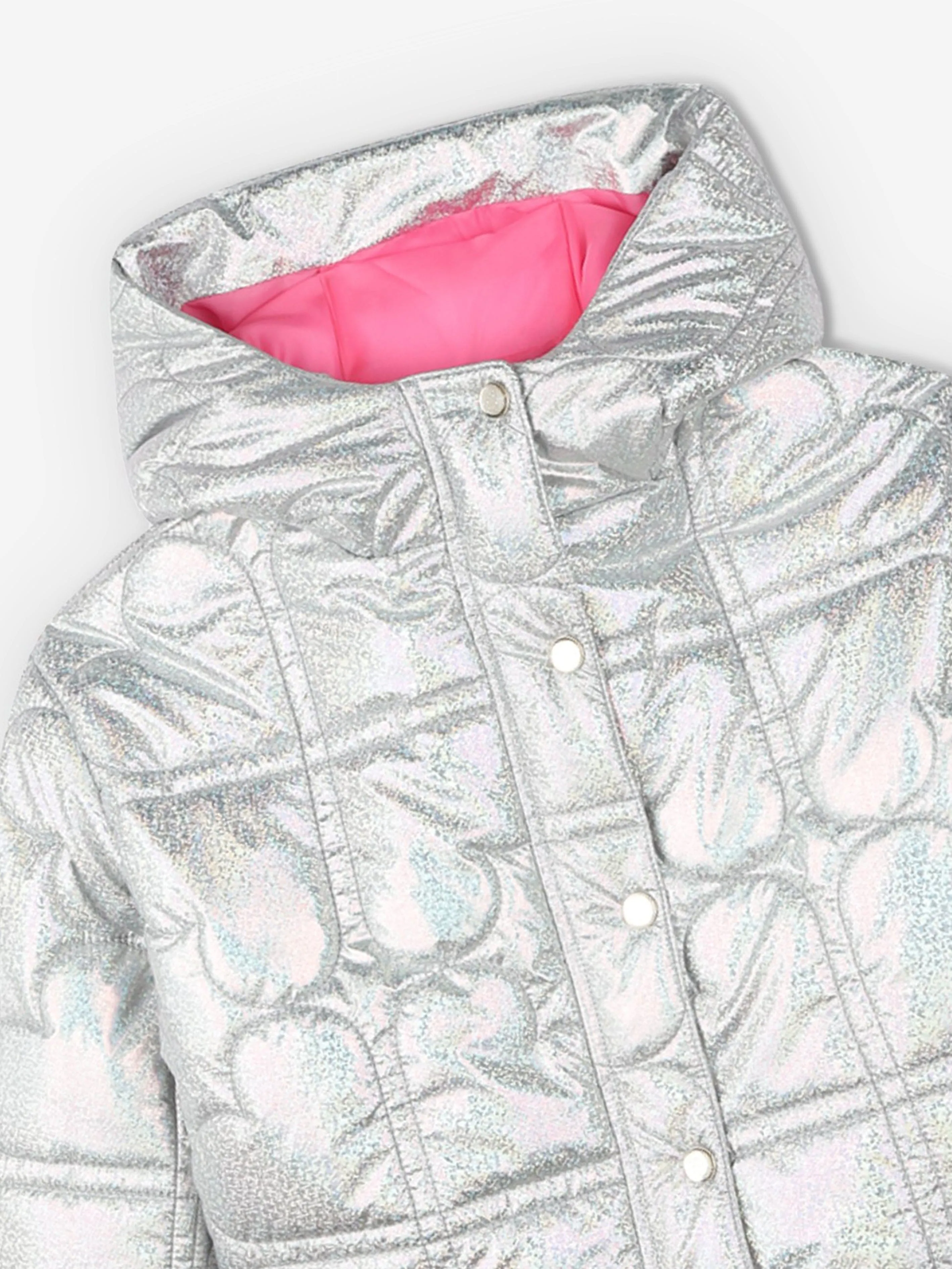 Billieblush Girls Iridescent Shell Puffer Jacket in Multicolour