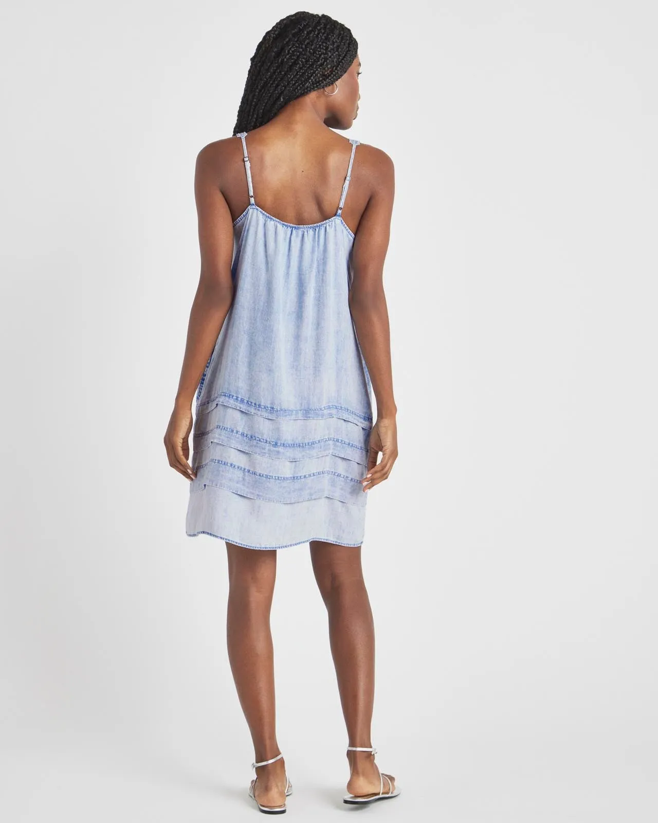 Bleached Indigo Celine Mini Dress