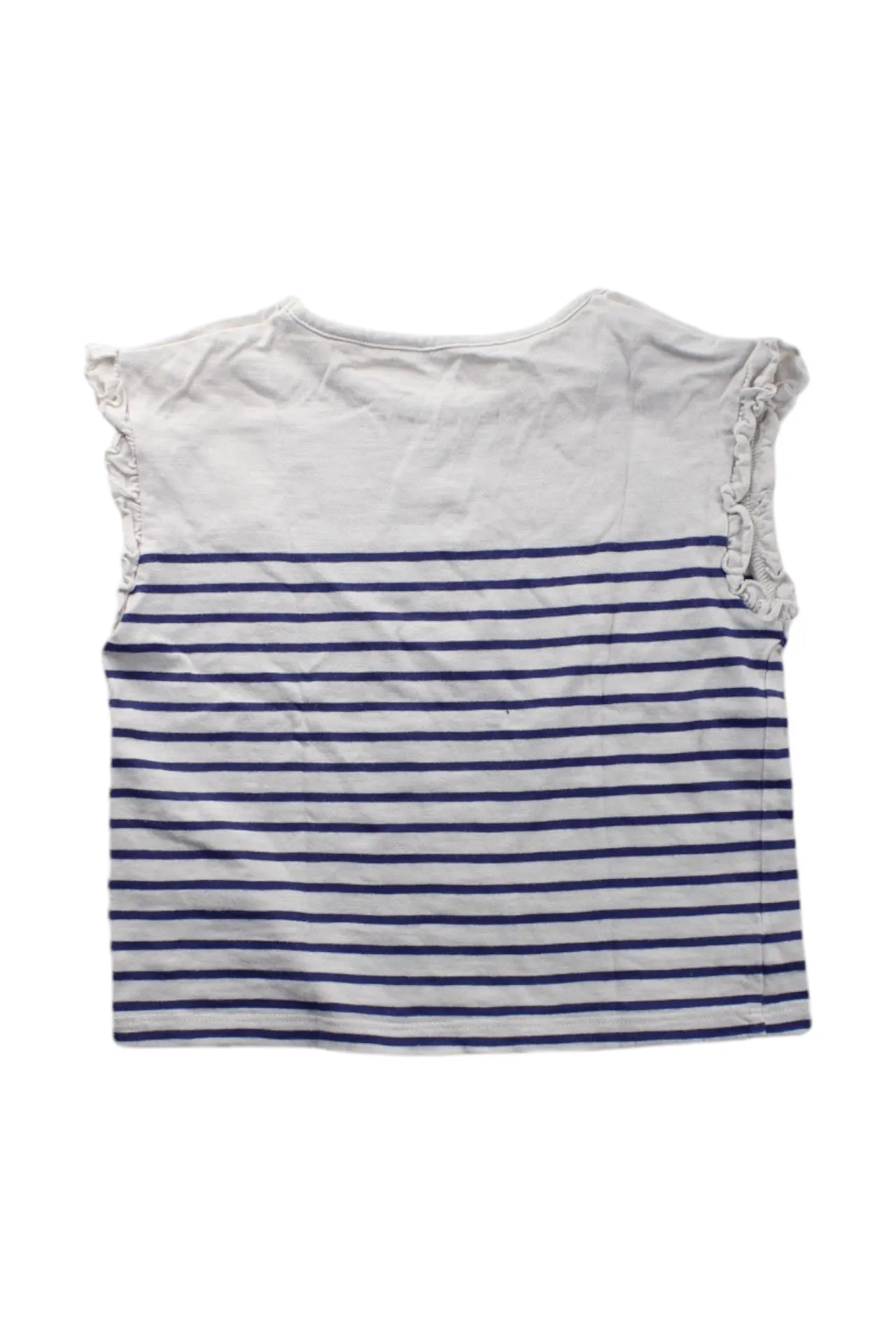 Boden Striped Ruffle Sleeve Top 5-6T