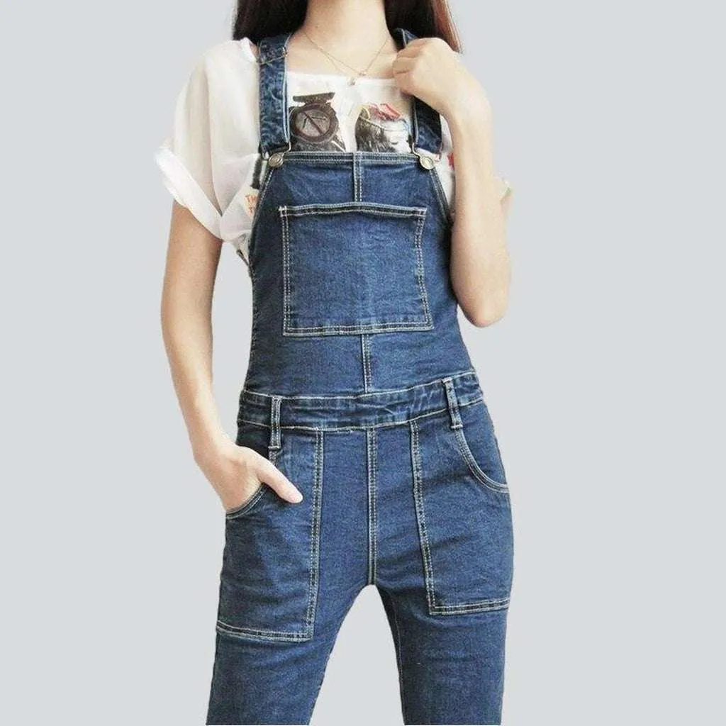 Boot cut women denim overall