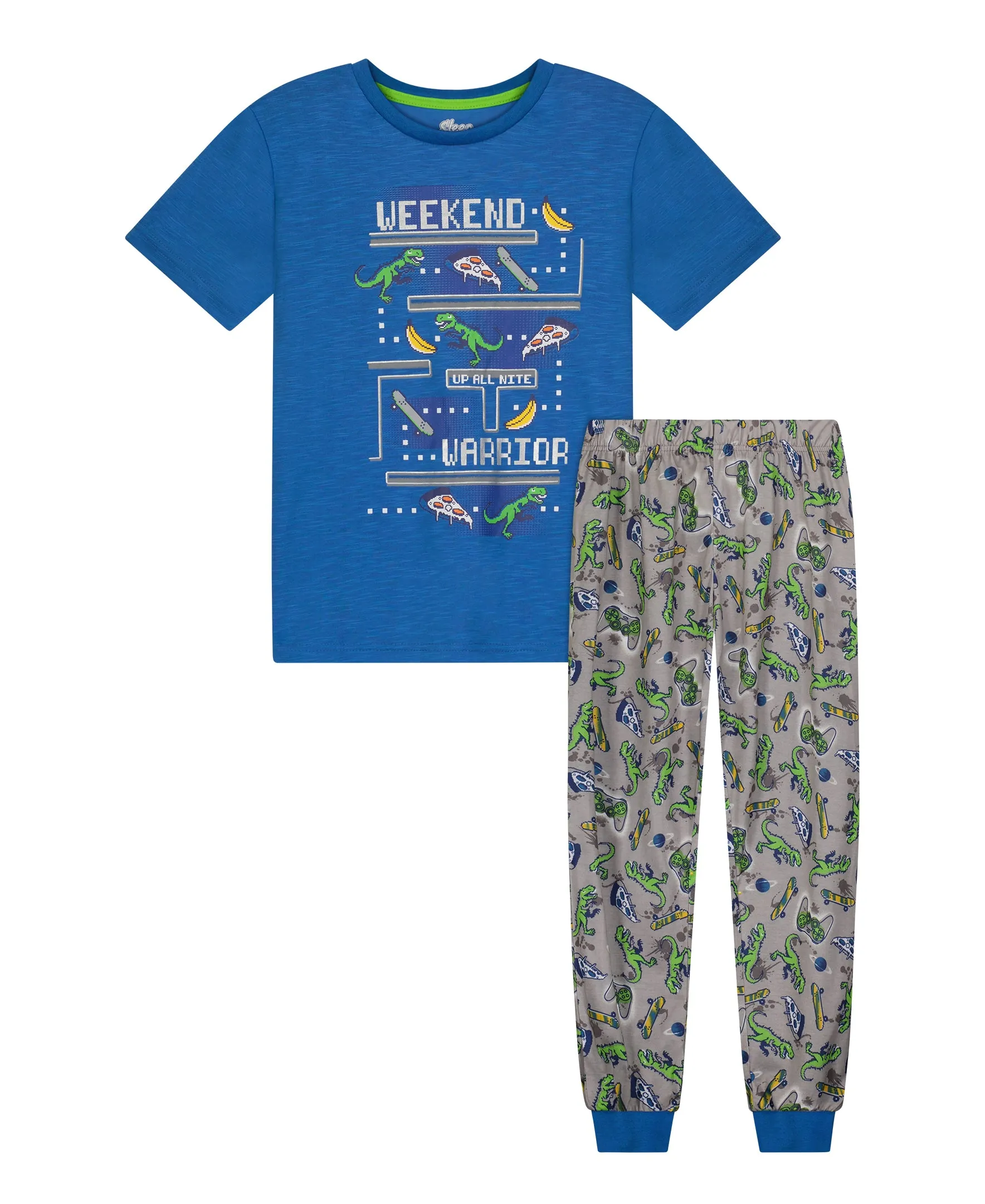 Boys Weekend Warrior 2-Piece Pajama Sleep Pants Set