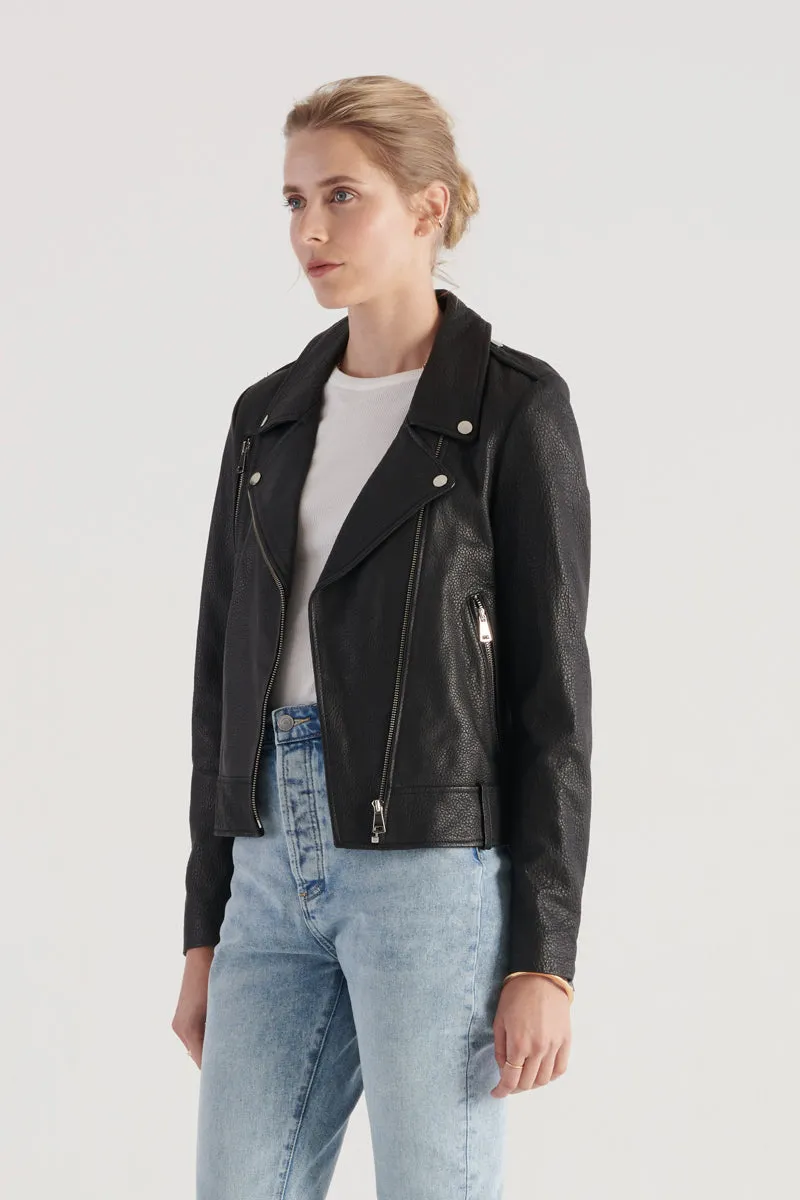 Carrie Leather Jacket Black