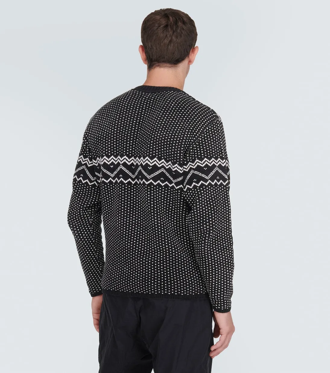 Chenille and cotton jacquard sweater C. Company, black