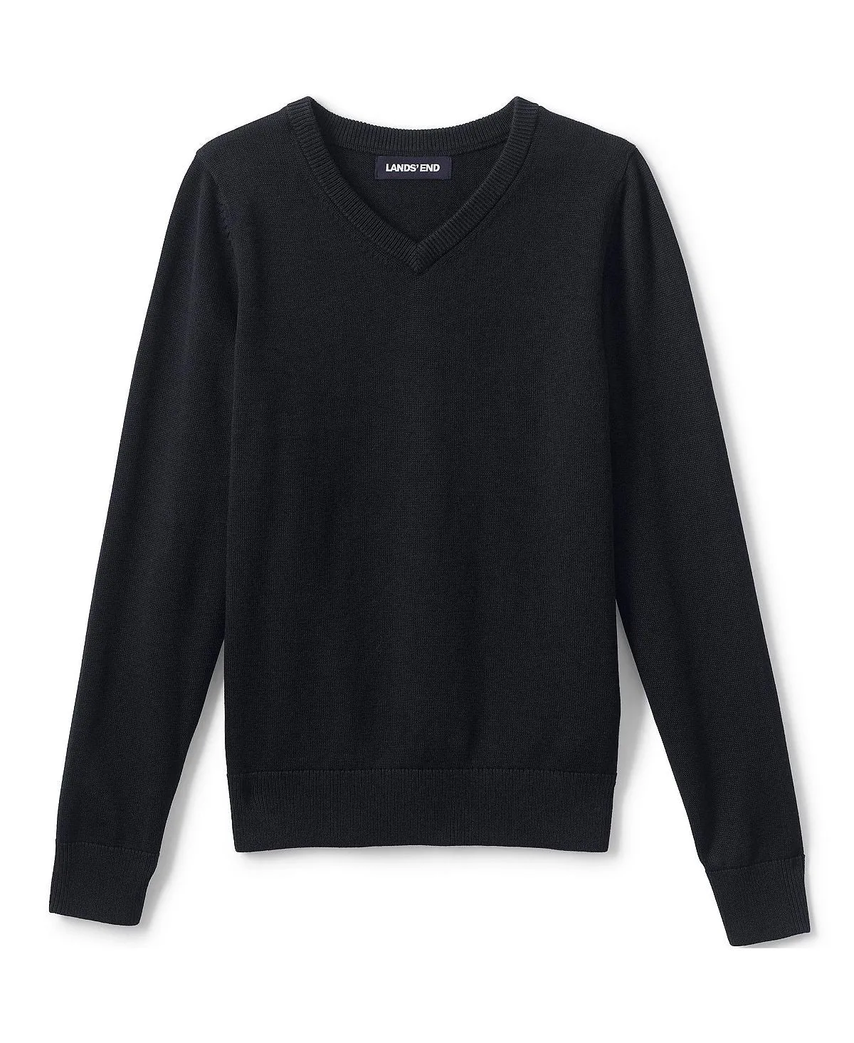 Children's school uniform Lands' End Boys' Cotton Modal V-Neck Sweater