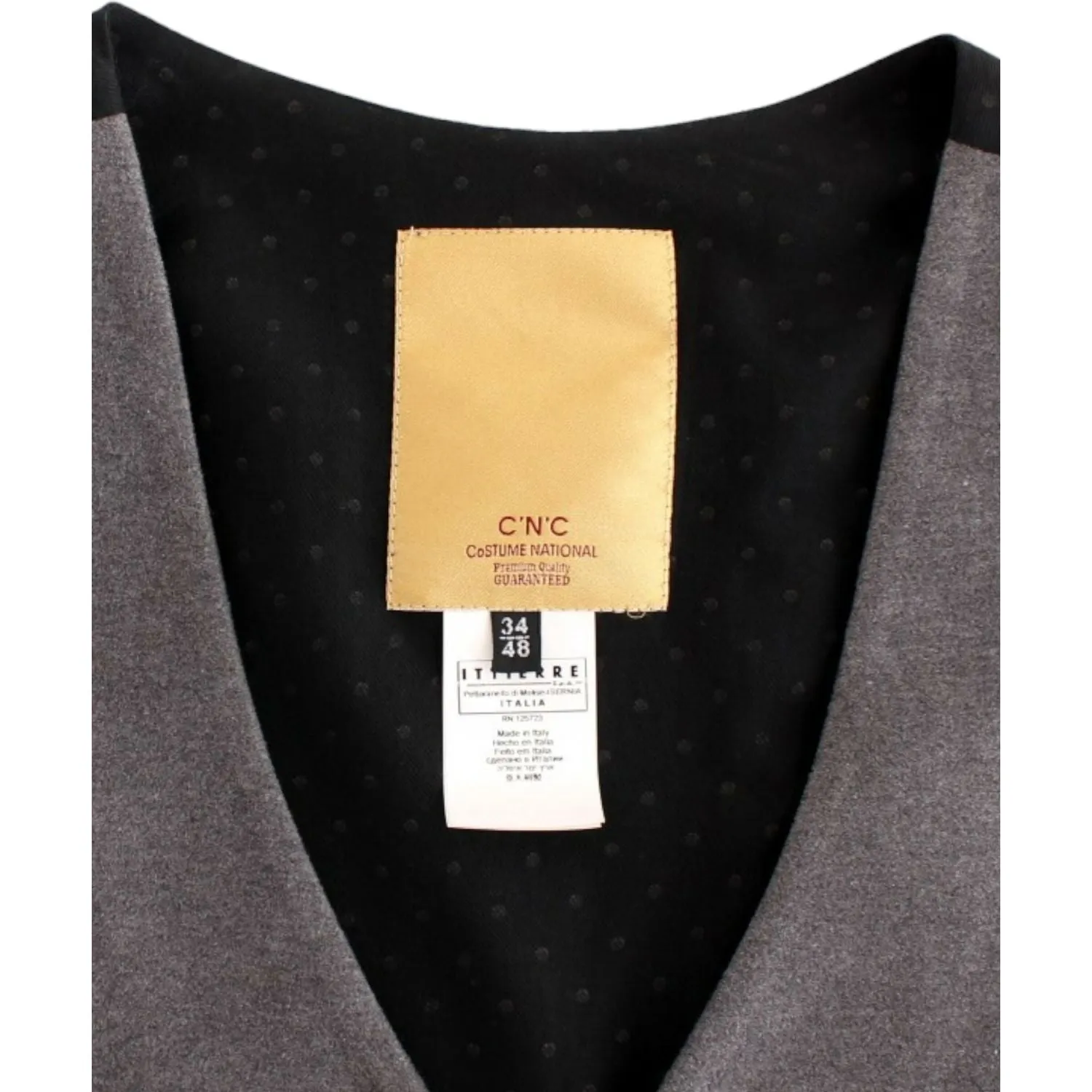 Costume National Chic Gray Casual Vest