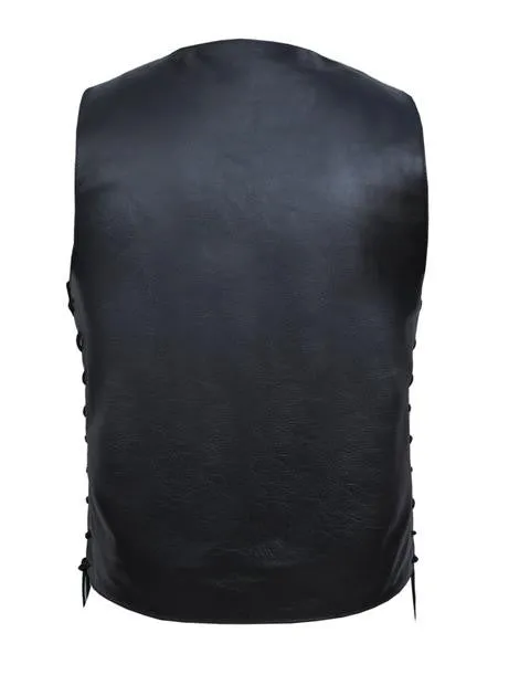 Cowhide leather Vest Tall Cut for mens