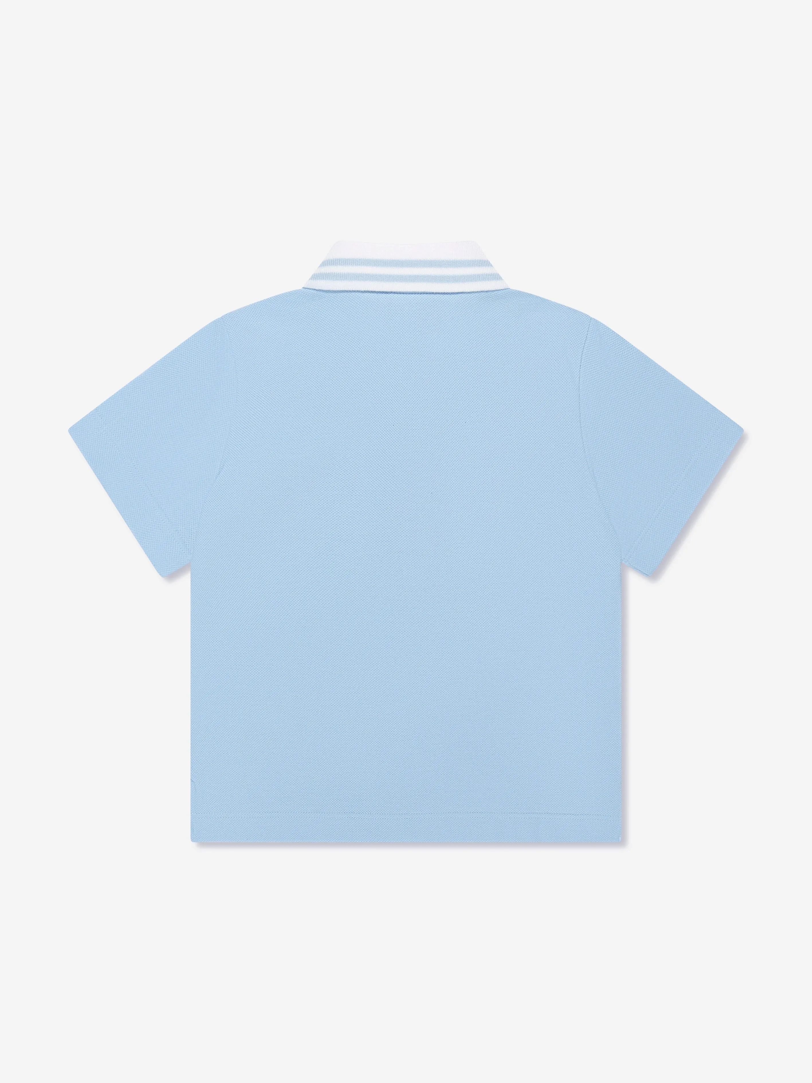 Fendi Boys Pique Polo Shirt in Blue