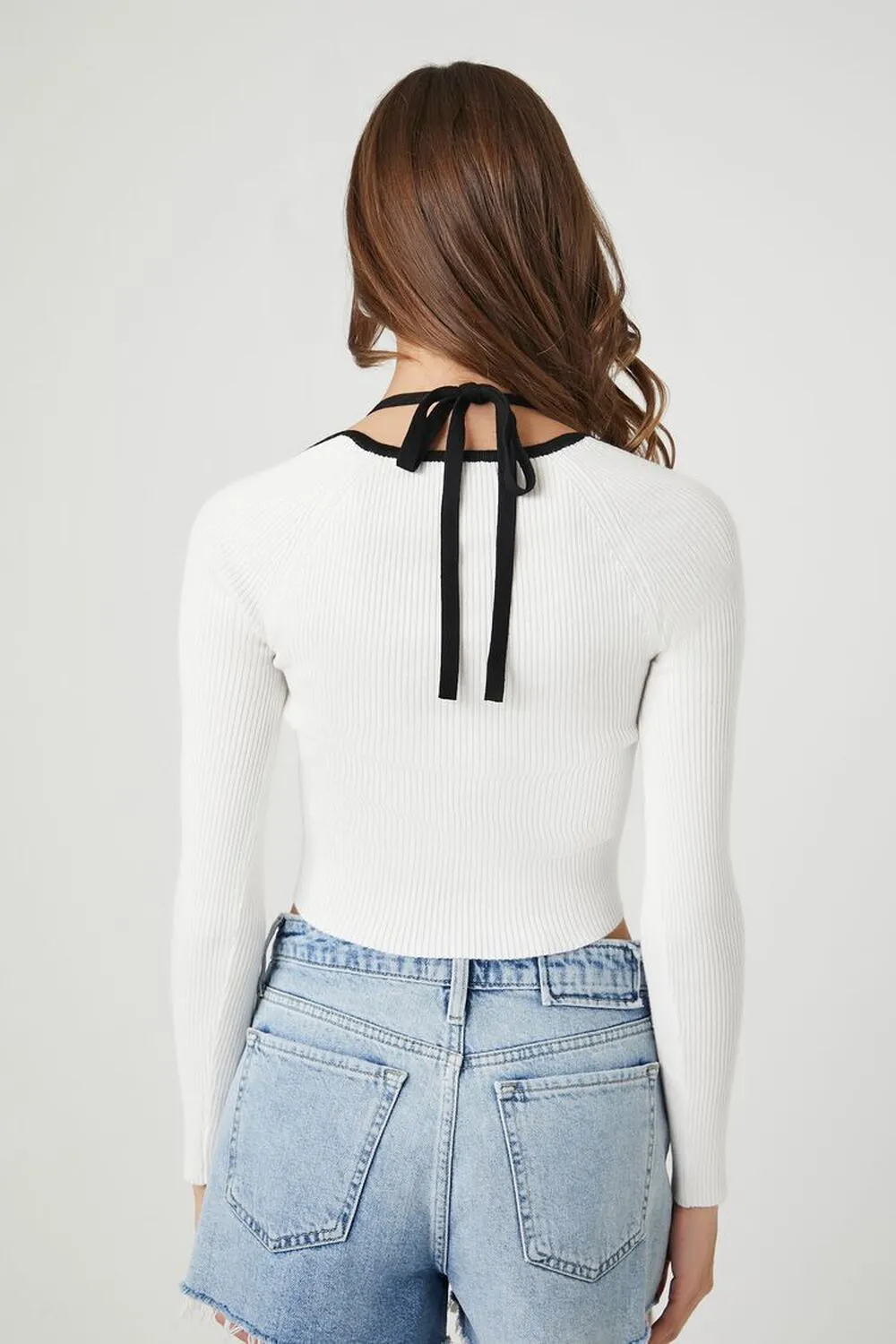 Forever 21 Sweater and Knitted Cami Top, White