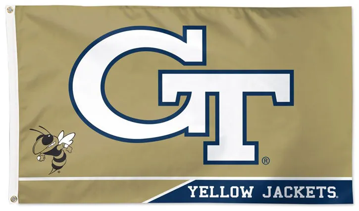 Georgia Tech Yellow Jackets Official NCAA Team Logo Deluxe-Edition 3'x5' Flag - Wincraft Inc.