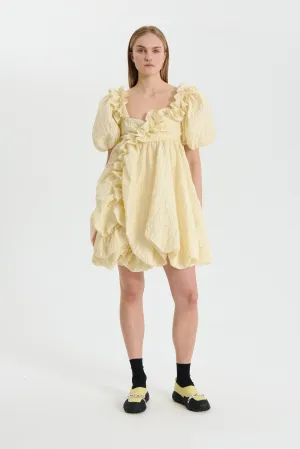 GWEN | DRESS FLURRY MATELASSÉ SOFT YELLOW