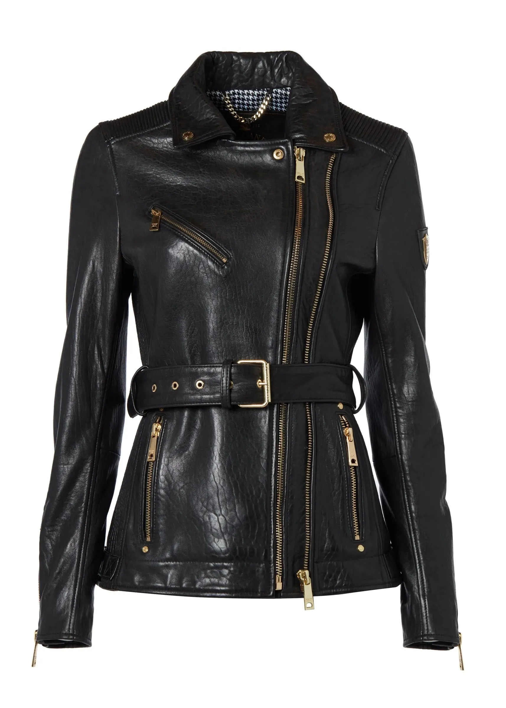 Holland Cooper Longline Biker Jacket in Black