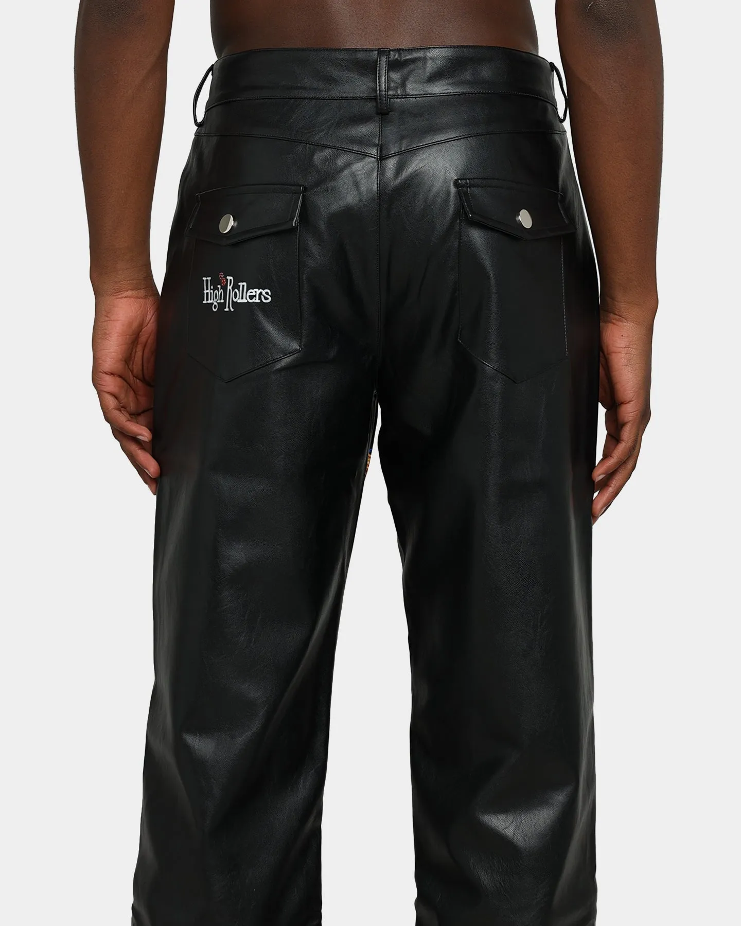 International Collective Vegas Lights Leather Pants Black