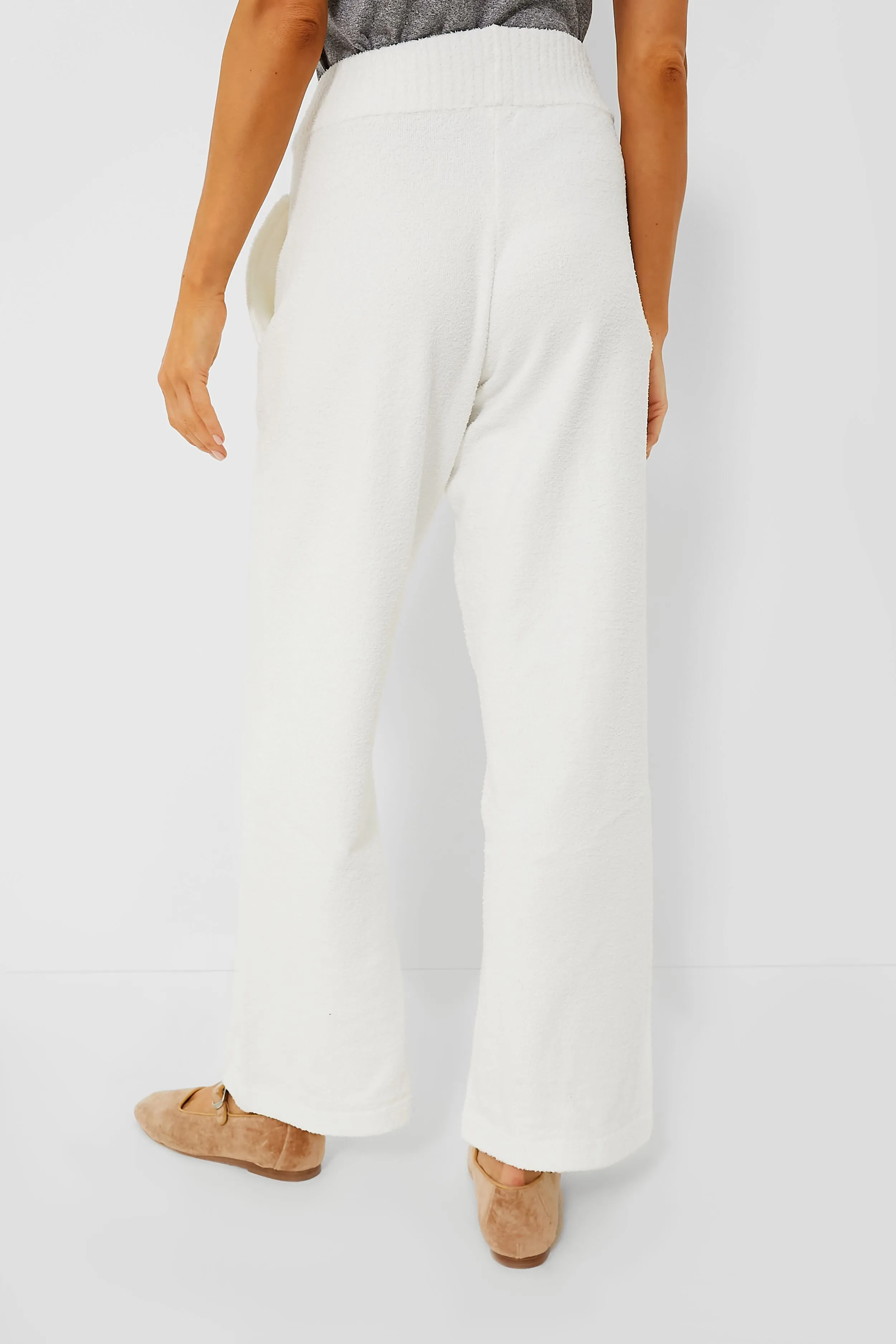 Ivory Recycled Boucle Pants