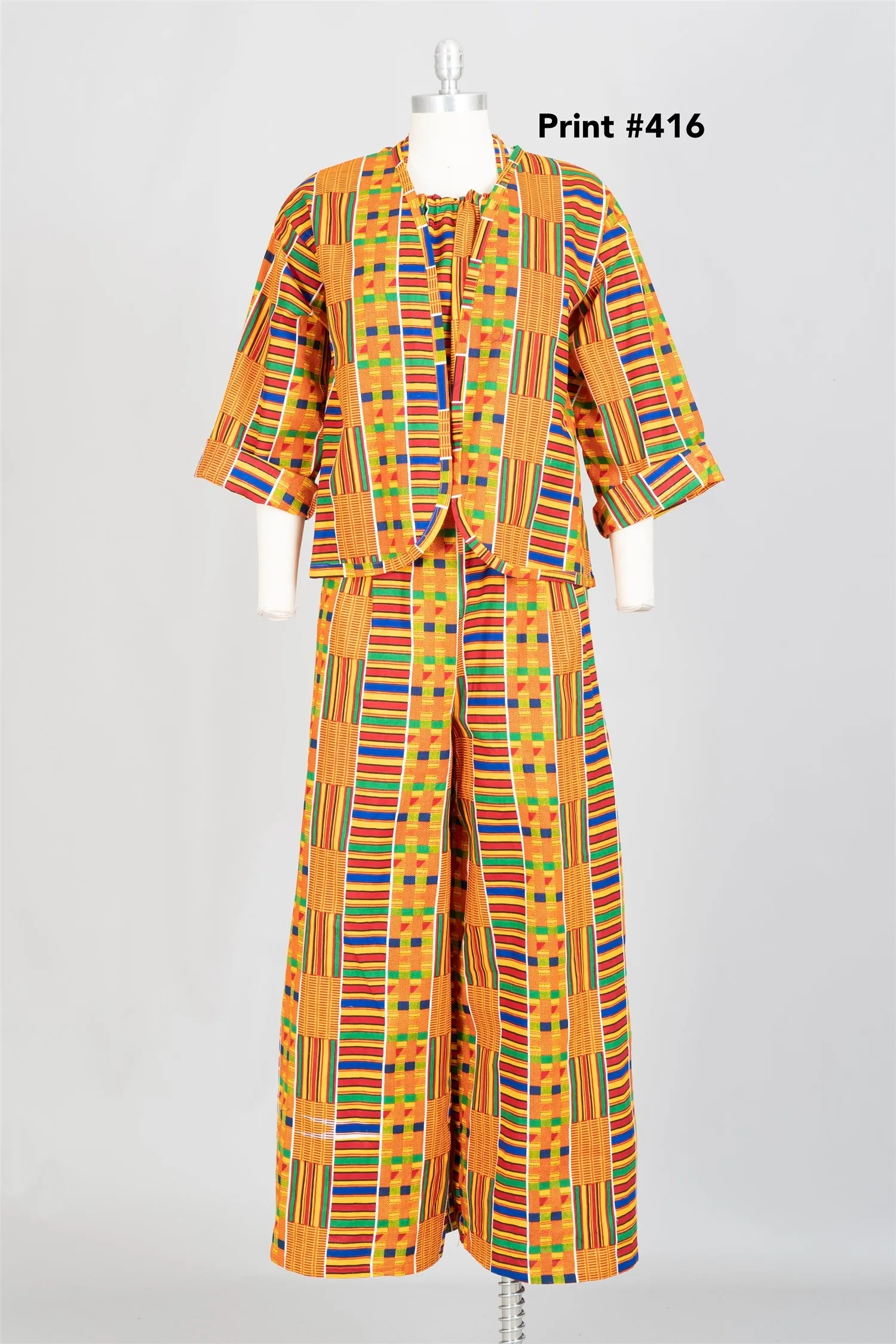 KaraChic 7718 Authentic African Print 2pc Jumpsuit