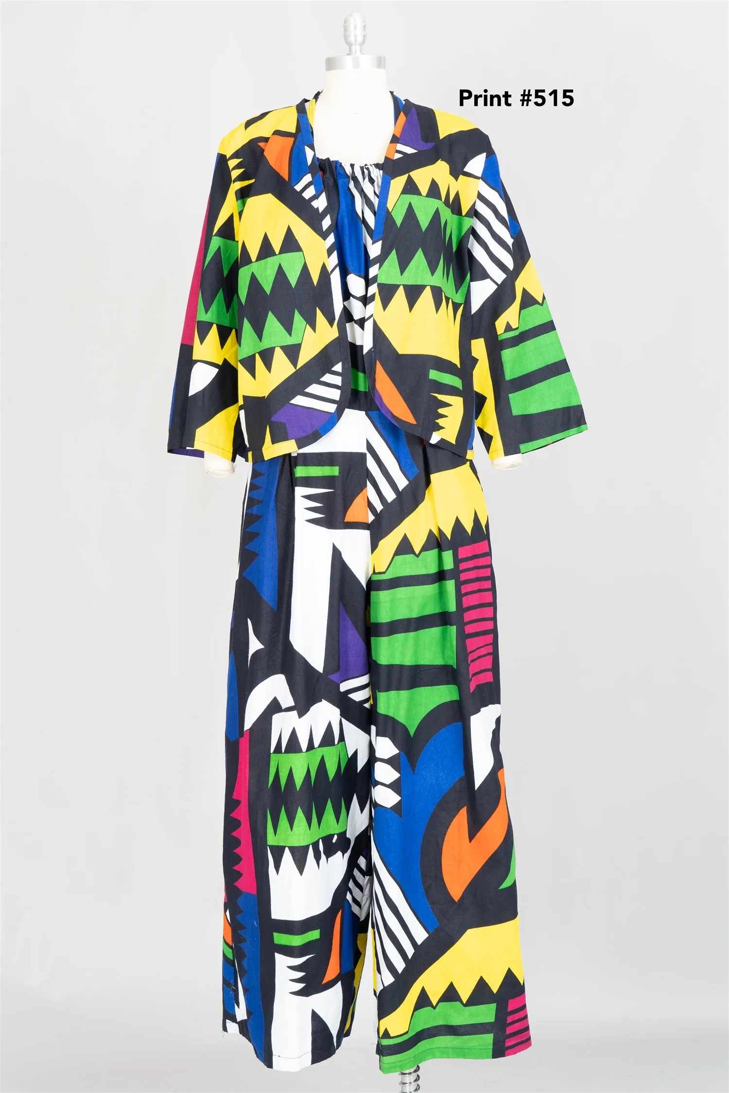 KaraChic 7718 Authentic African Print 2pc Jumpsuit