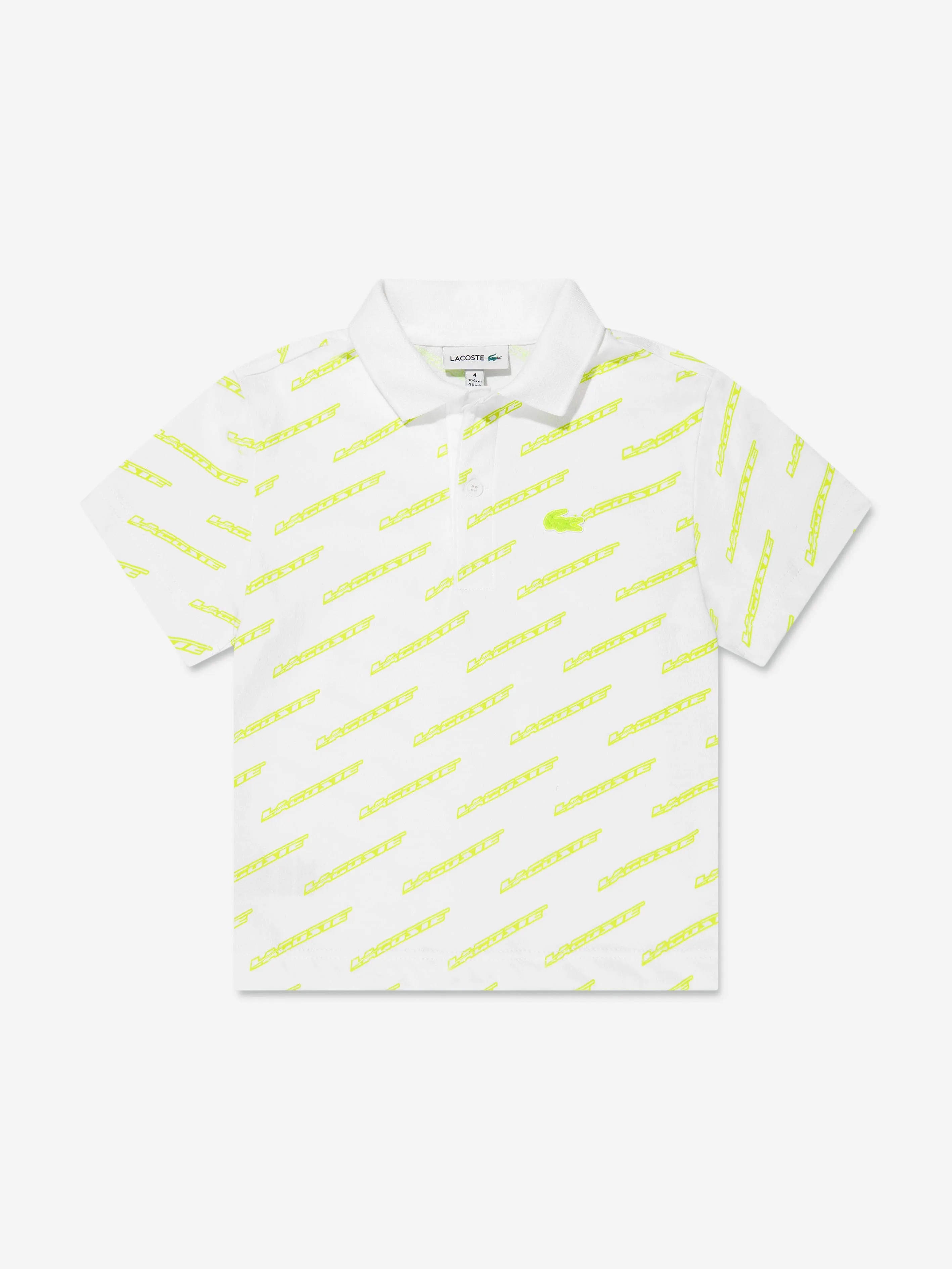 Lacoste Boys Logo Polo Shirt in White