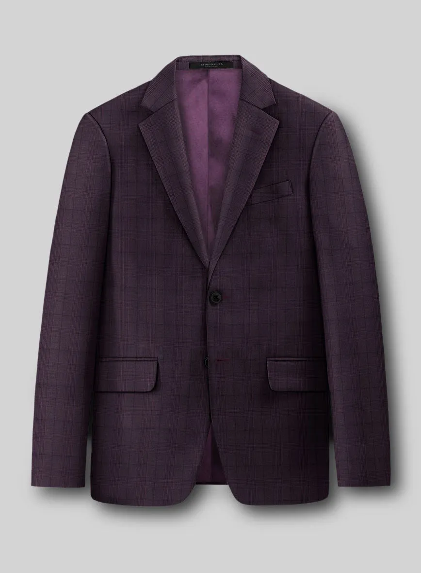 Napoleon Xina Tartan Purple Wool Jacket