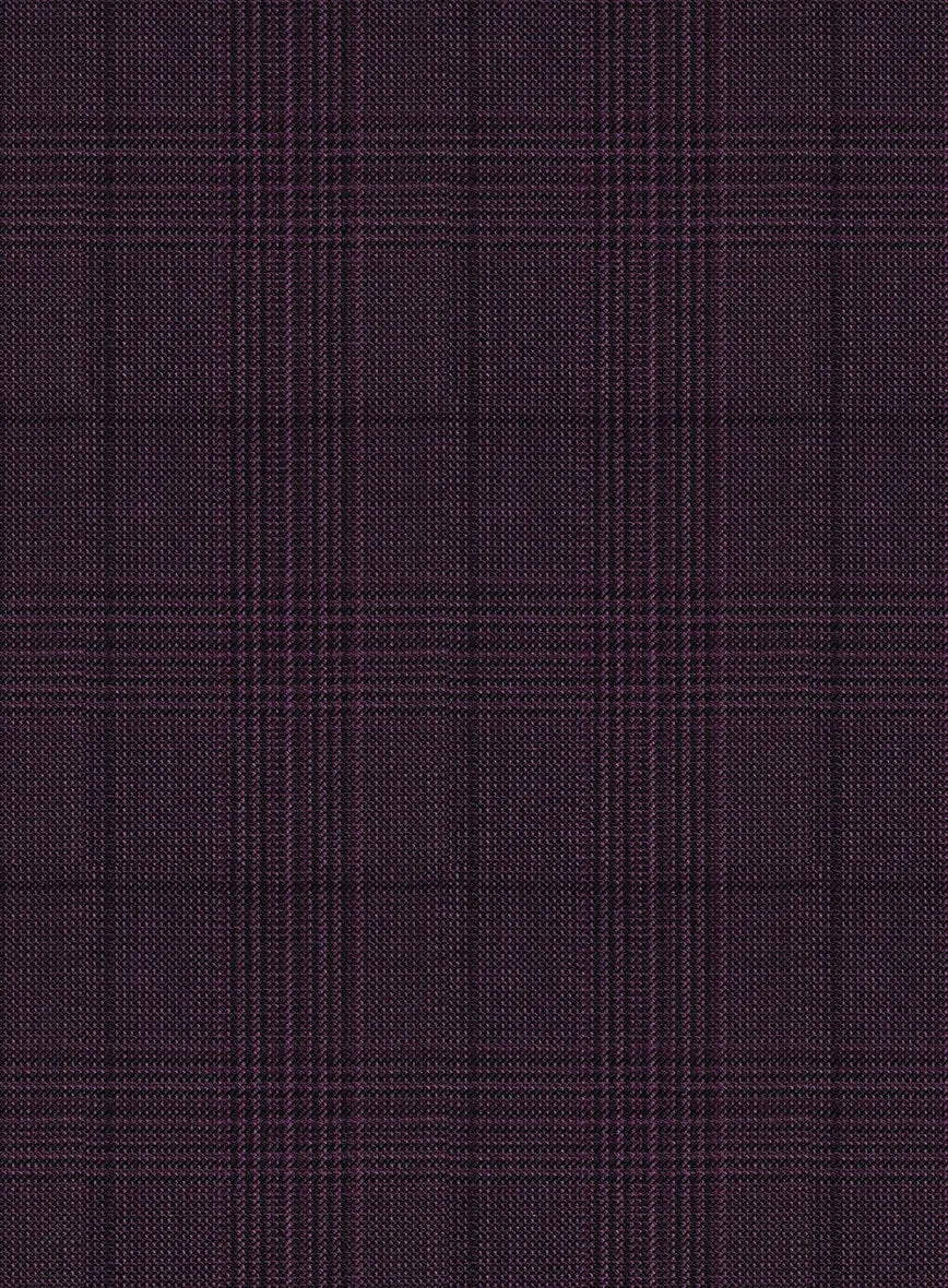 Napoleon Xina Tartan Purple Wool Jacket