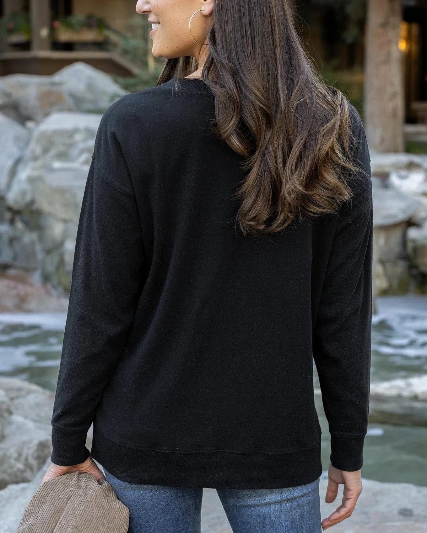 Original Essentials Long Sleeve Tee in Black