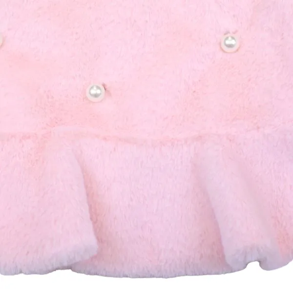 Pearl Accents Furry Vest