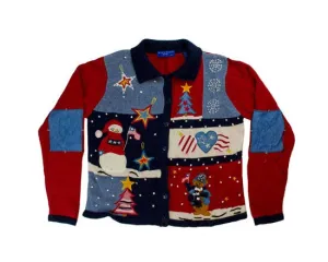 Red, White And Christmas-Small Christmas Sweater