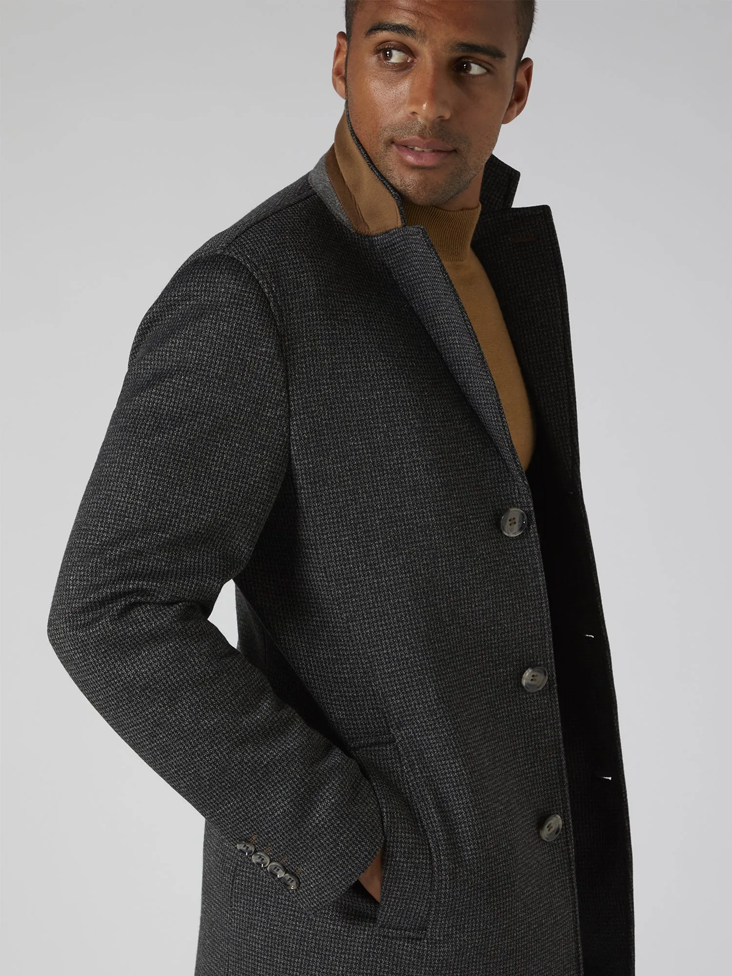 Remus - Grey Raeburn Checked Coat