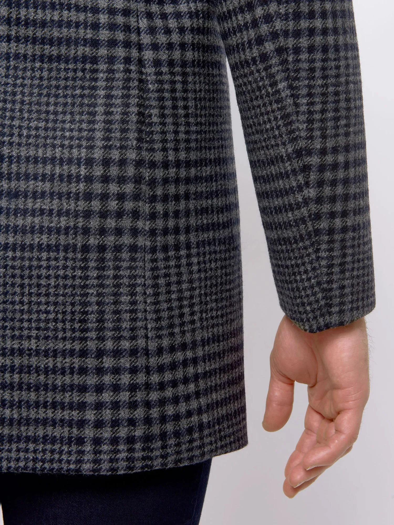 Remus - Rowan Grey Checked Coat