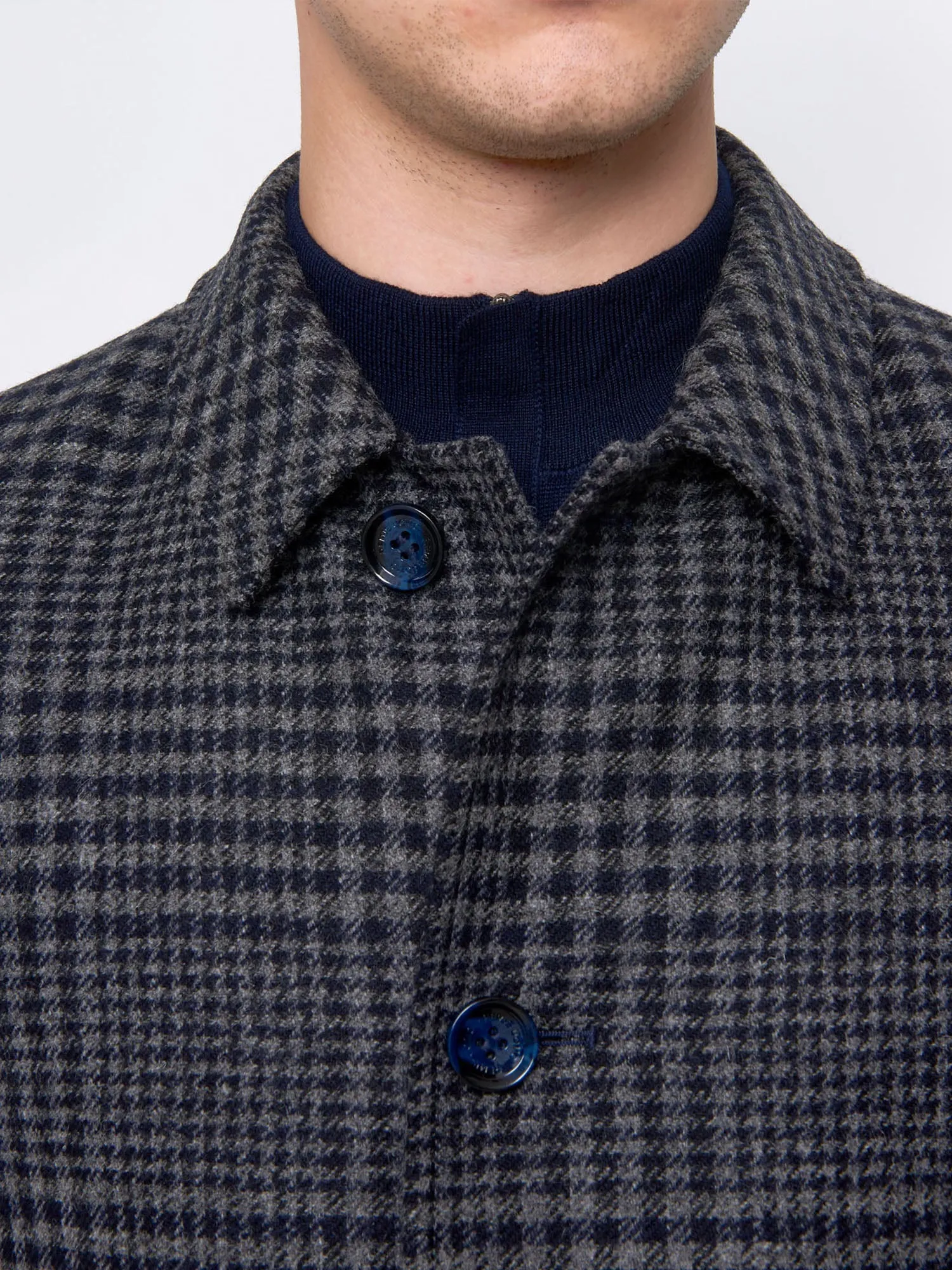 Remus - Rowan Grey Checked Coat