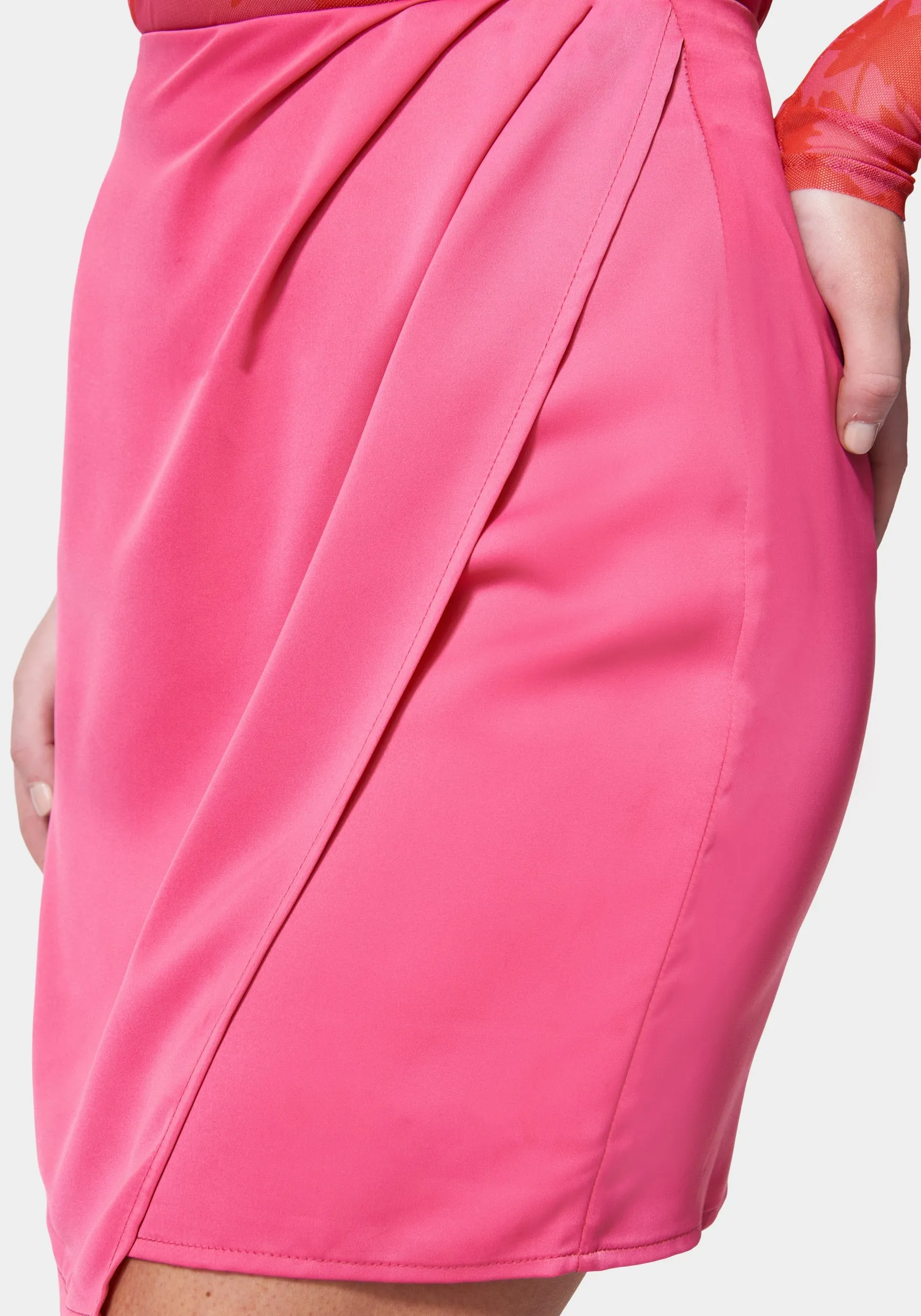 Satin Wrap Skirt