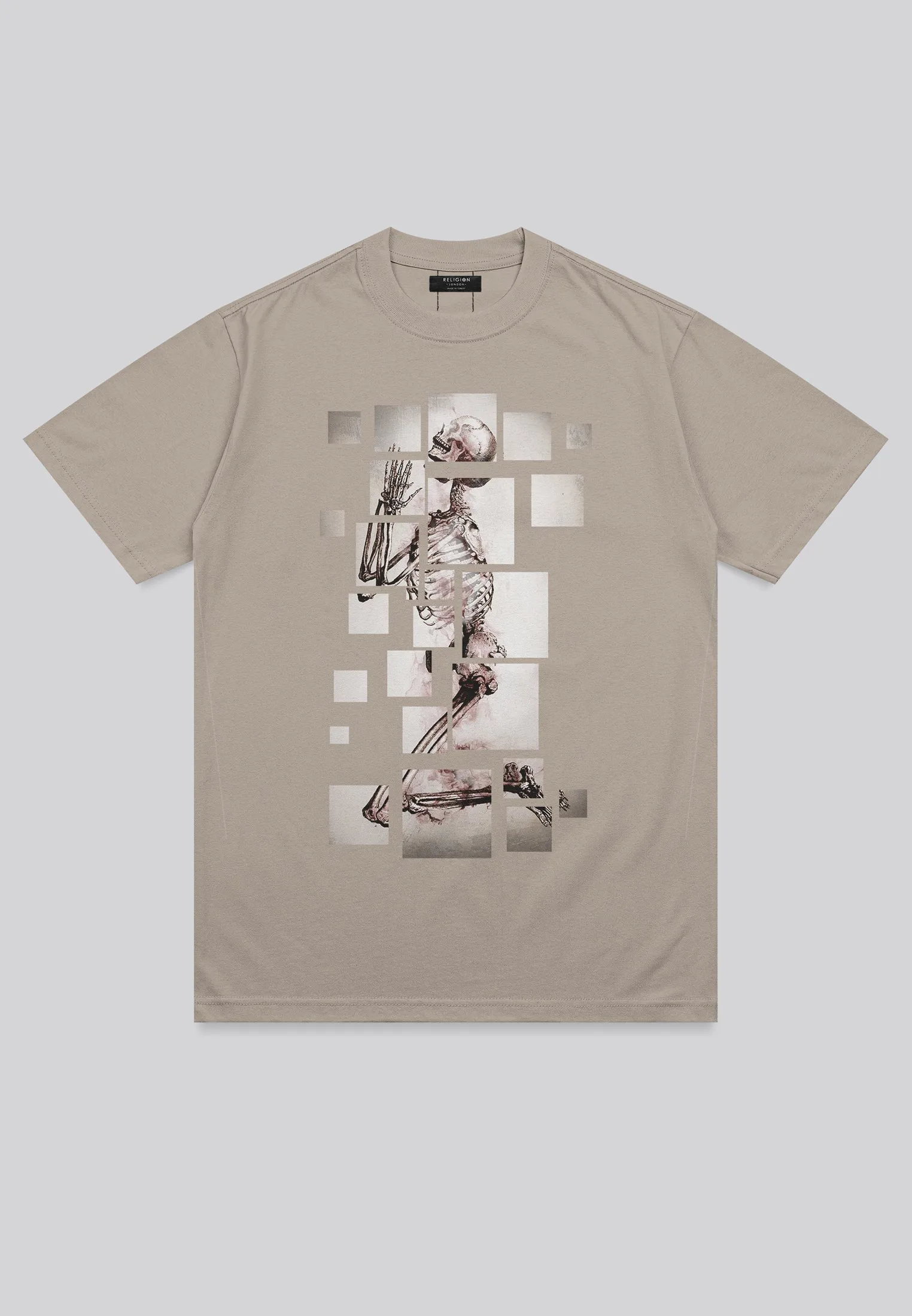 SKELETON PUZZLE T-SHIRT FAWN