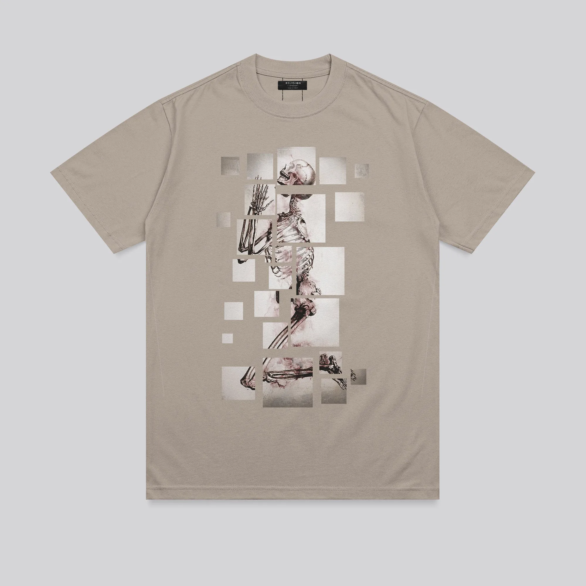 SKELETON PUZZLE T-SHIRT FAWN