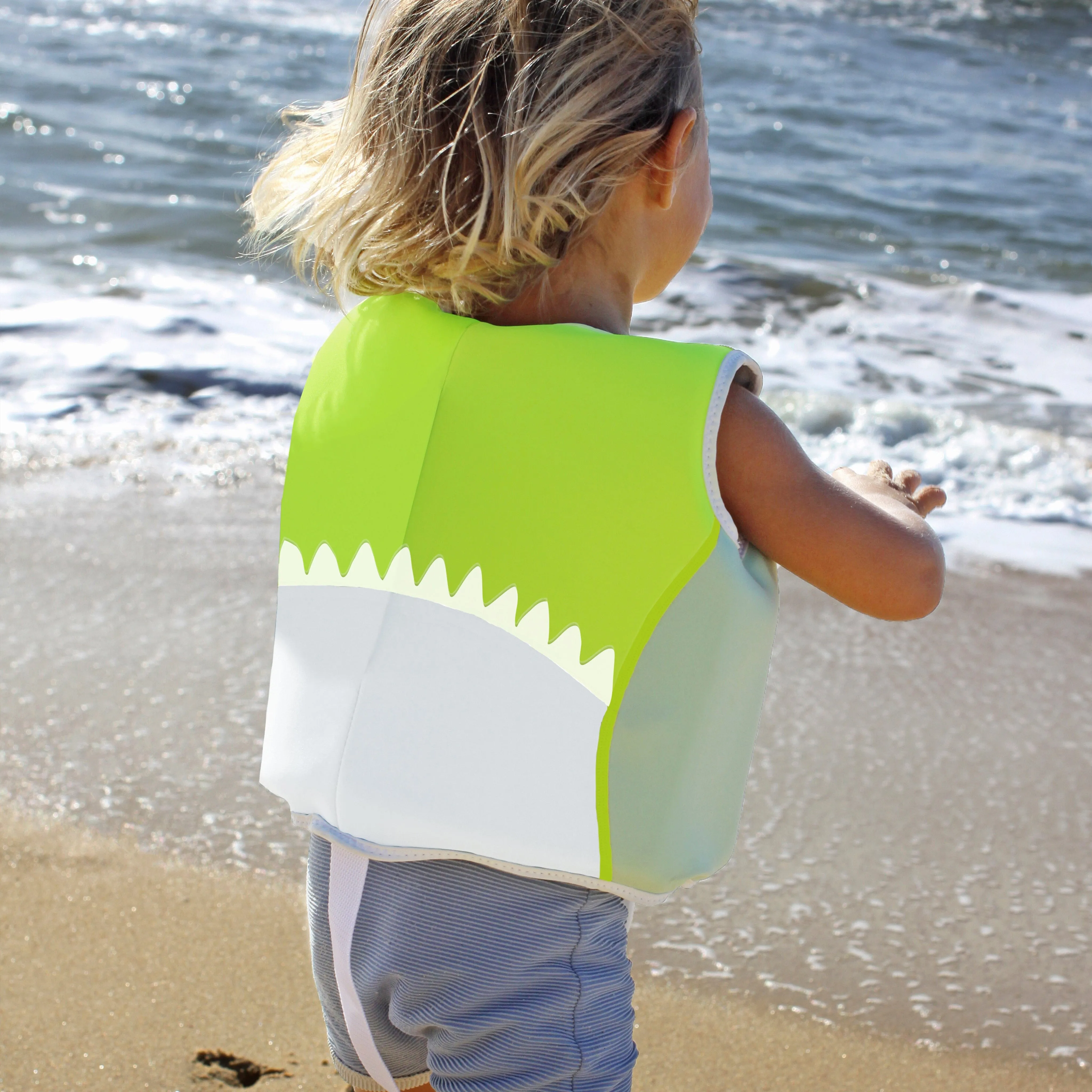 Sunnylife Kids Shark Tribe Swim Vest in Yellow