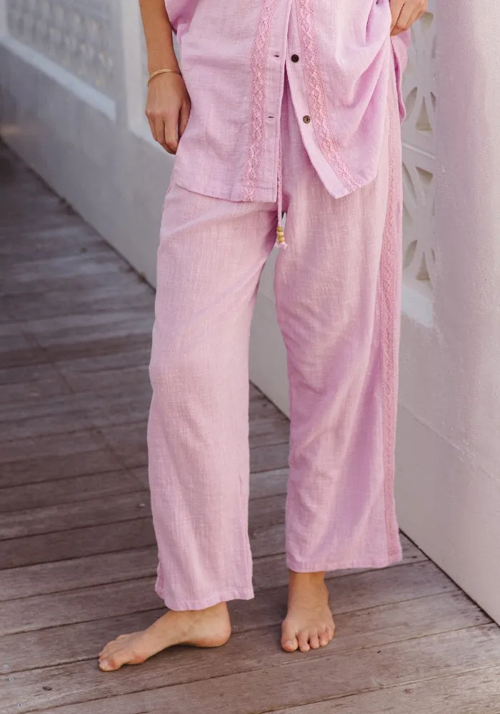 The Cove Lace Pant - Orchid