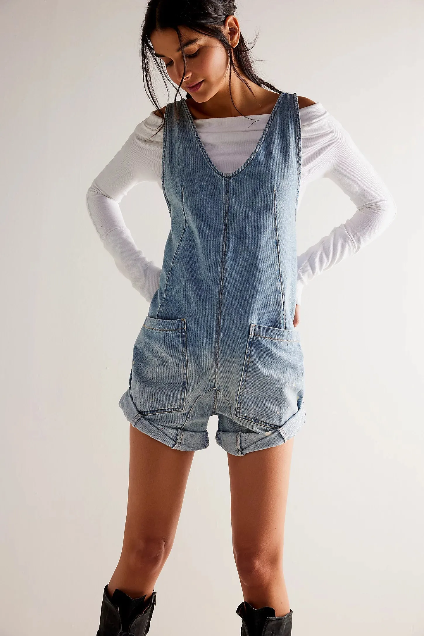 The High Roller Shortall by Free People - Bright Eyes