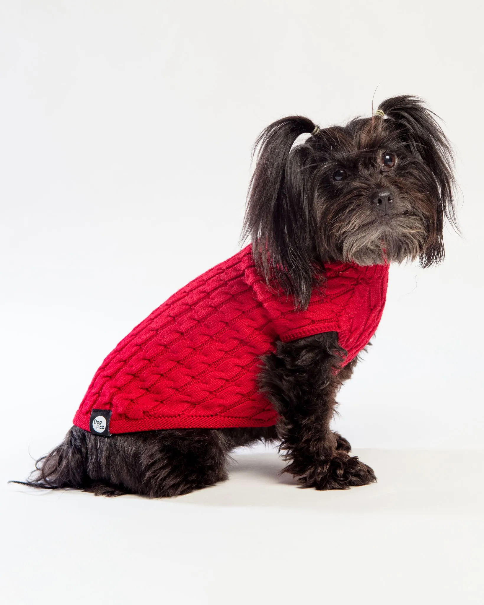 The Uptown Cable Knit Sweater in Big Apple Red Merino Wool (Made in NYC) (FINAL SALE)