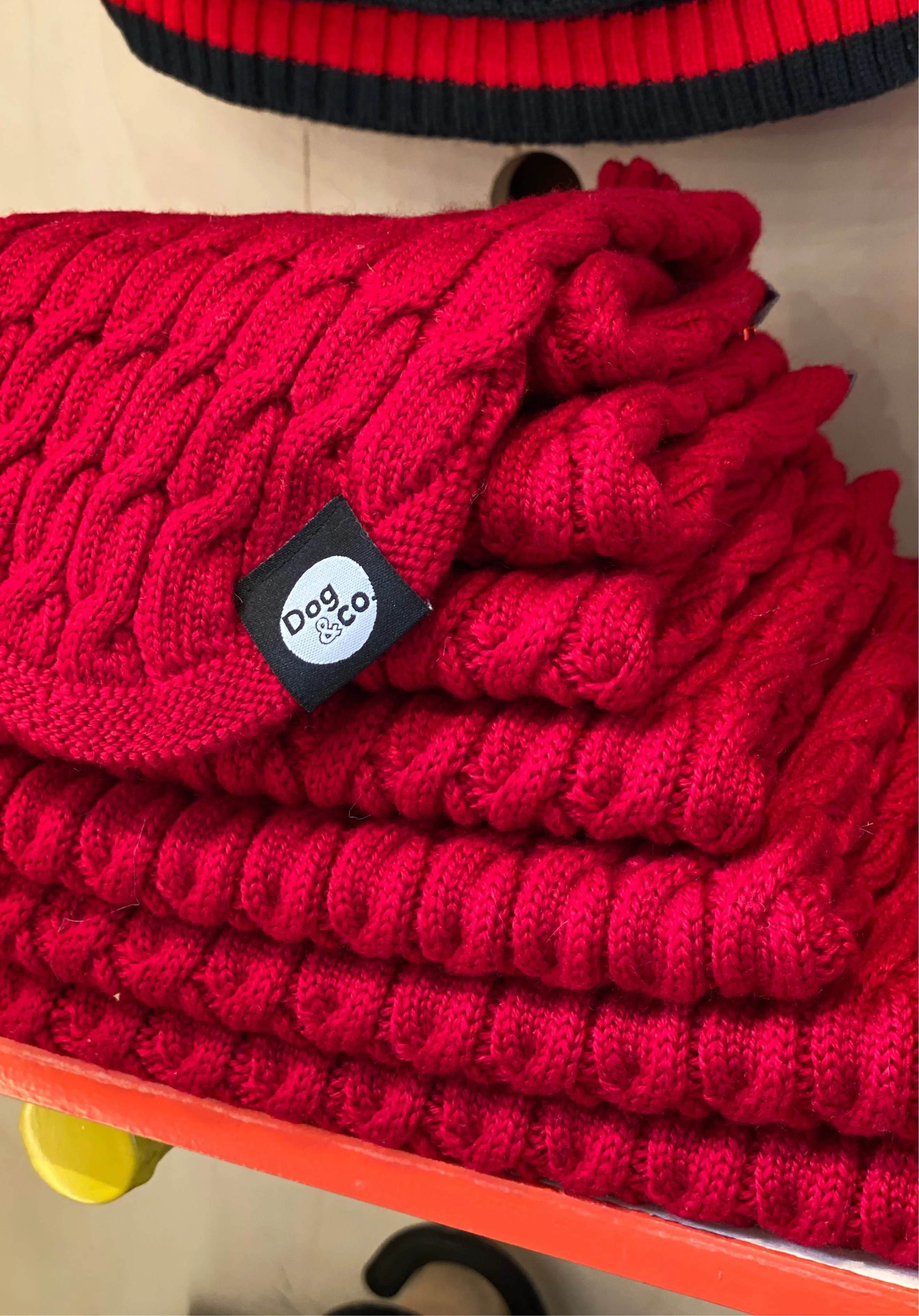 The Uptown Cable Knit Sweater in Big Apple Red Merino Wool (Made in NYC) (FINAL SALE)