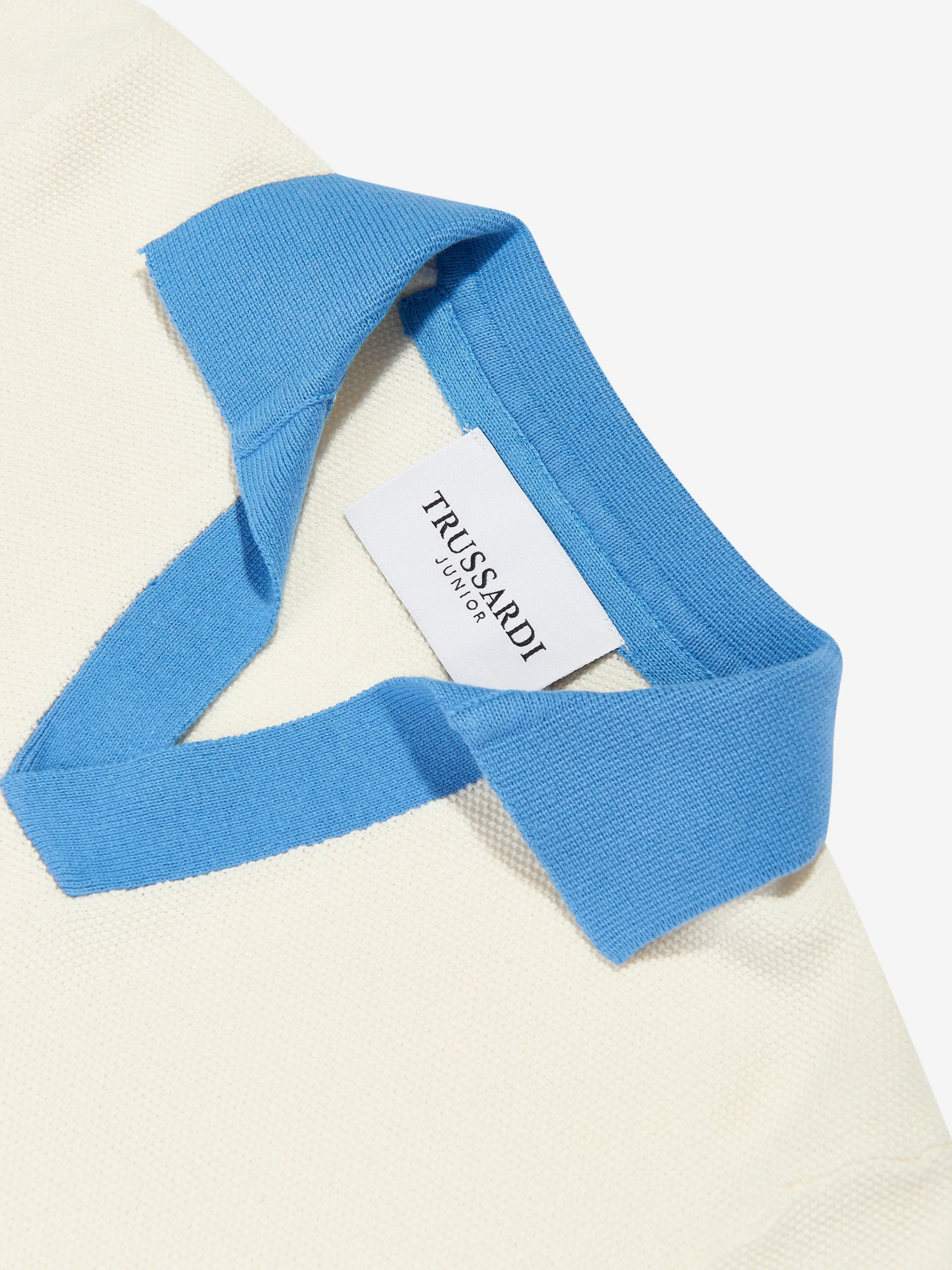 Trussardi Boys Achen Polo Shirt in Ivory