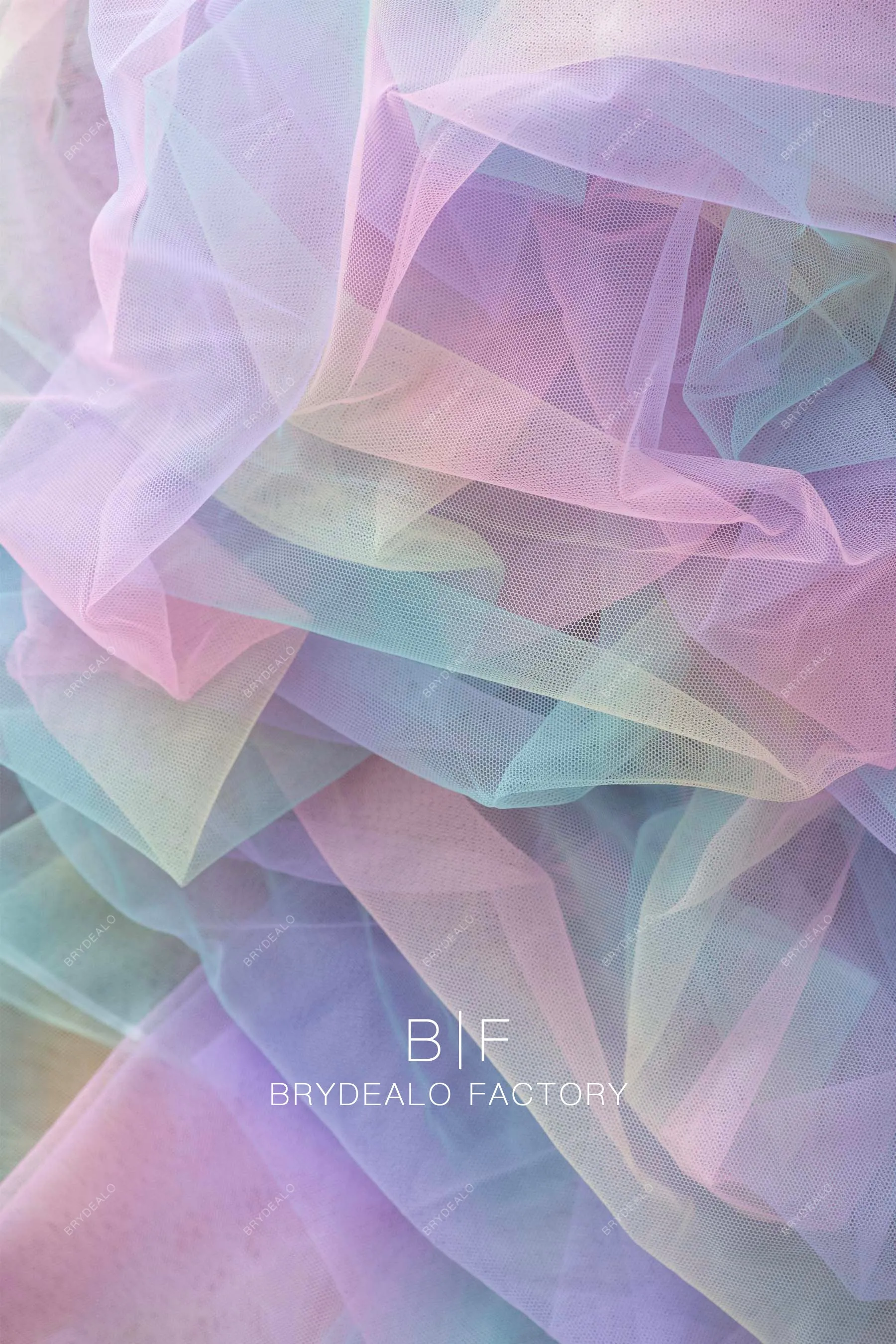 Unique Rainbow Soft Tulle Fabric For Sale