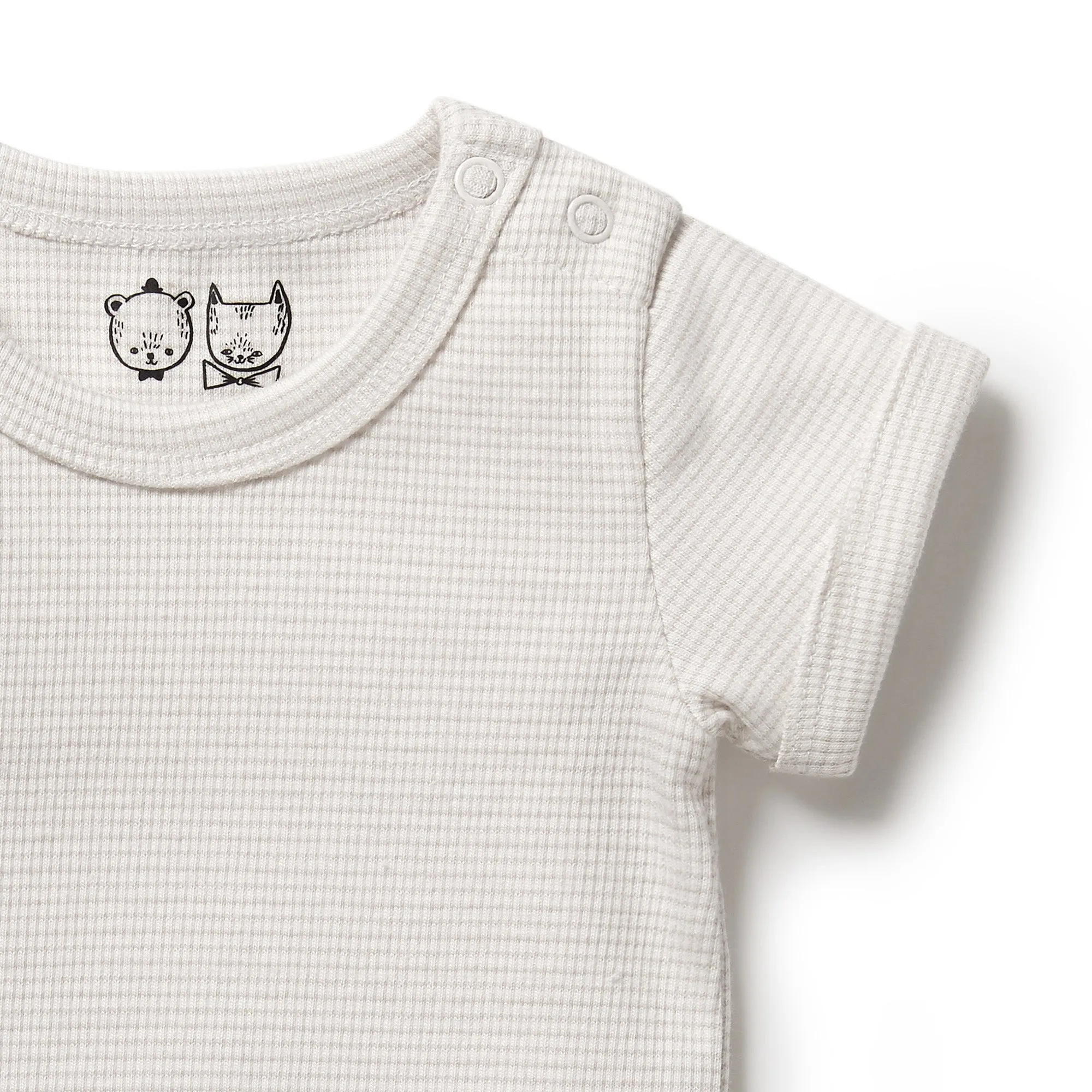 Wilson & Frenchy Organic Stripe Rib Bodysuit - Clay