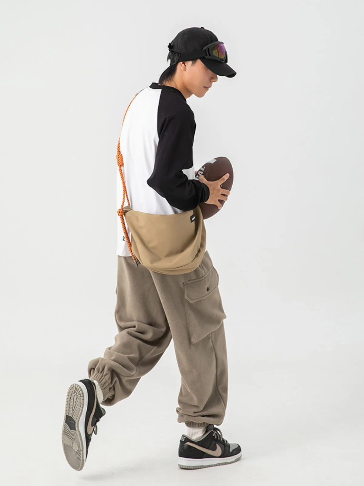 WLS Retro Japanese Large Pocket Design Sweatpants