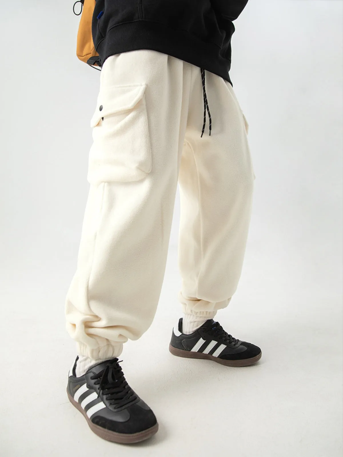 WLS Retro Japanese Large Pocket Design Sweatpants