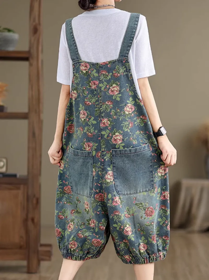 Women's Stylish Summer & Spring Casual Versatile Short Overalls Dungarees