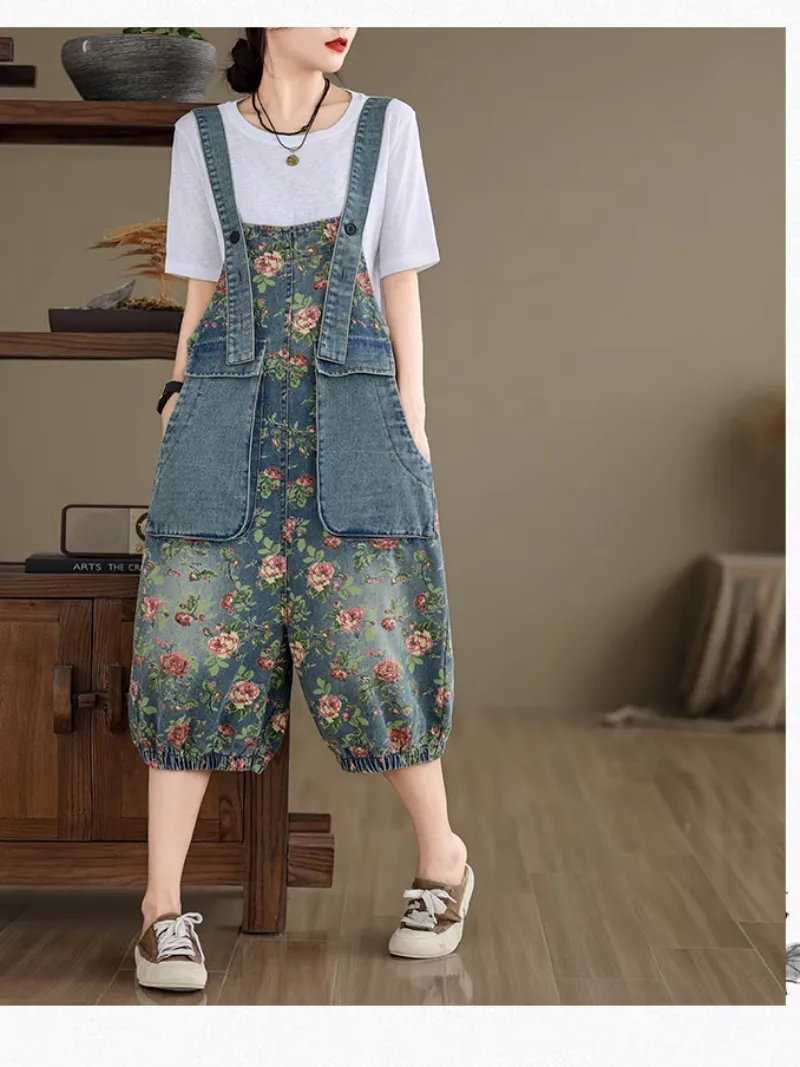 Women's Stylish Summer & Spring Casual Versatile Short Overalls Dungarees