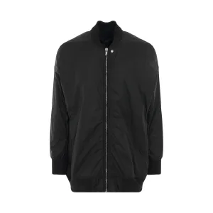 Woven Padded Bomber Jacket in Black